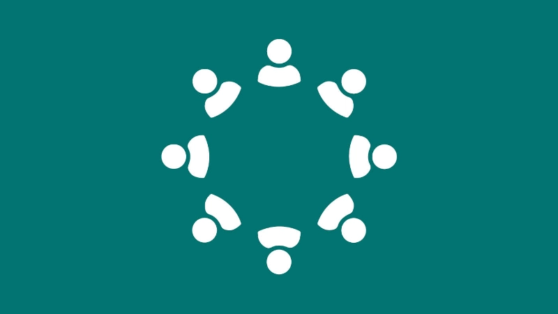 Icon mit Personen im Kreis